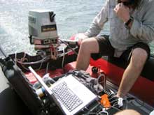 The magnetometer boat's computer.