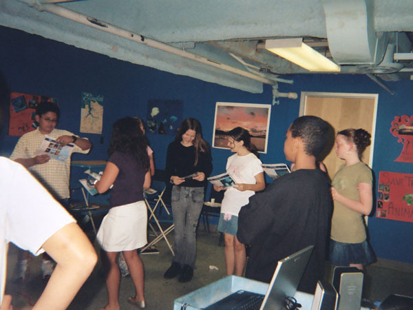 Emily, Jennifer, David, Marcus, Jacob, Joseph, Jazmine, and Tracy pose for the camera