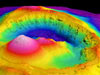 ABE high resolution bathymetry of the Brothers volcano, looking into the caldera from the south.