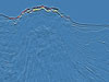 Three-dimensional seismic data were used to examine the sea floor.