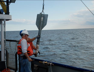 Devin Bonnie controls the Phantom S2 ROV from the R/V Laurentian