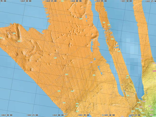 2003 Multibeam bathymetric map of the pockmark site.