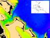 A bathymetric map of the northern Bahamas. 