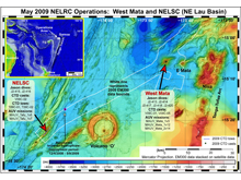 This map represents the cruise operations accomplished during the Northeast Lau Response Cruise in May 2009.