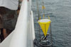 Chris German watching the deployment of the sediment trap mooring.