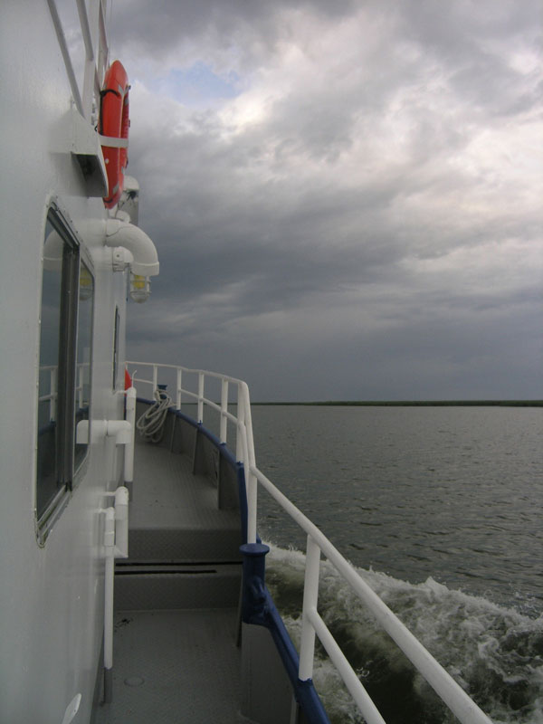 Acadiana cruising down the Mississippi channel. 