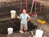 Ashley Lemke on site in a terrestrial dig.