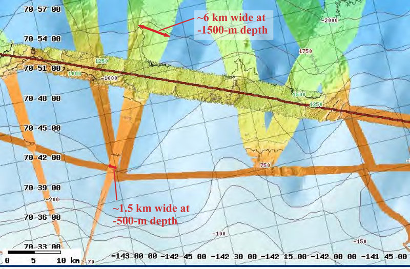 The two ships use a multibeam echosounder to map swaths of seafloor, which is then compiled to the onboard Map Server.