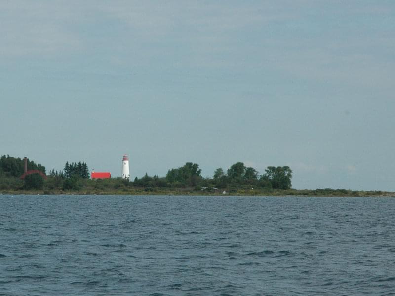 While surveying near Thunder Bay Island, we were able to catch a glimpse of the lighthouse. The Thunder Bay Island Lighthouse was the third lighthouse built on Lake Huron.
