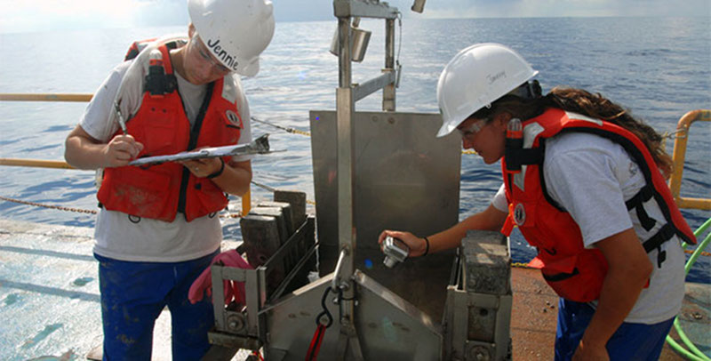 Learn how U.S. Geological Survey scientists are using a technique called 'box coring' to collect deep-sea mud for chemical and biological analyses.