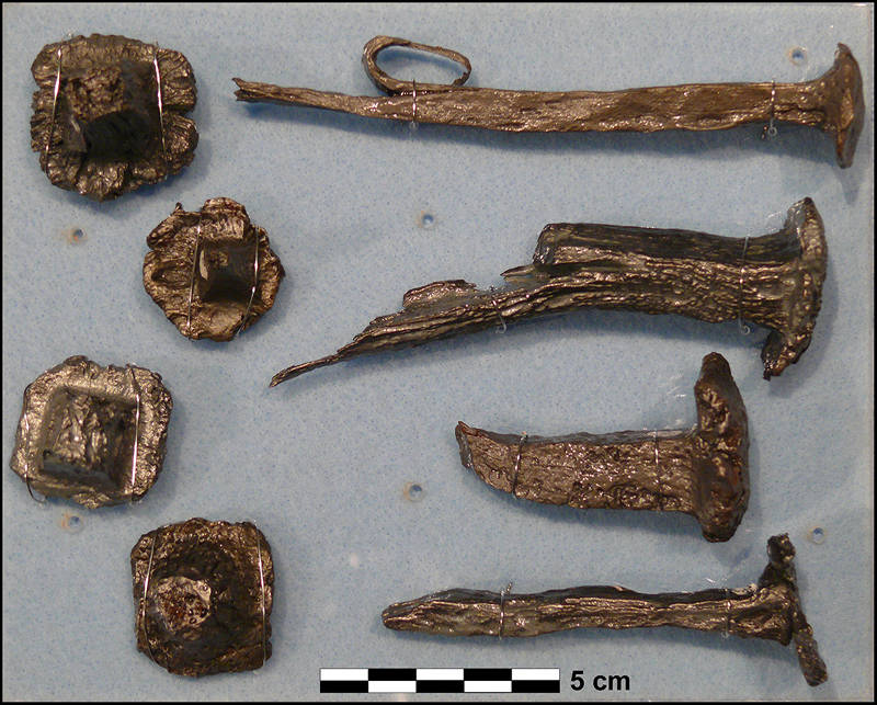 Iron artifacts recovered from the Armstrong Site.