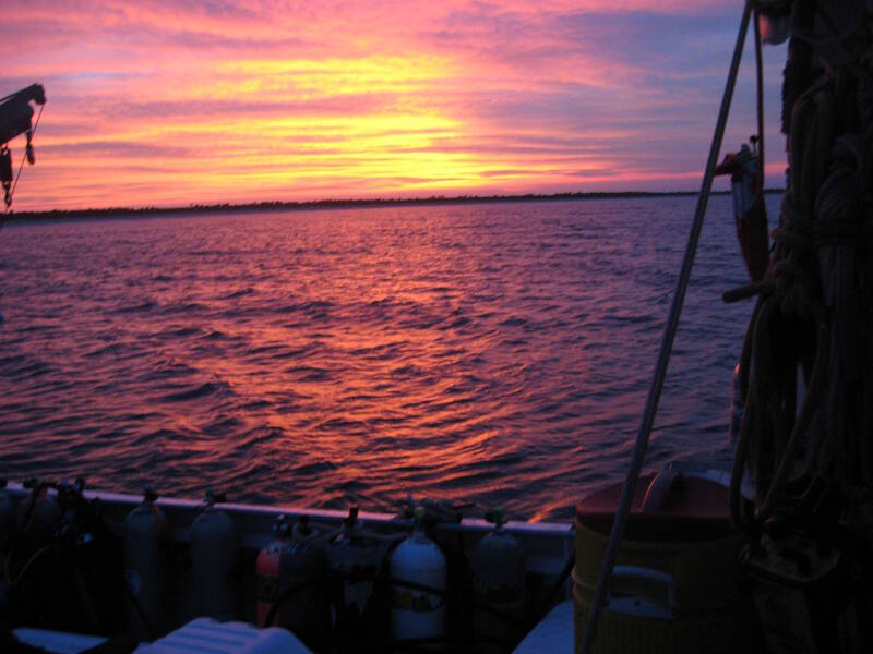 While trying to conduct diver operations in the lightning strike capital of the world can be frustrating, all the weather certainly makes up for itself in the sunsets it creates.