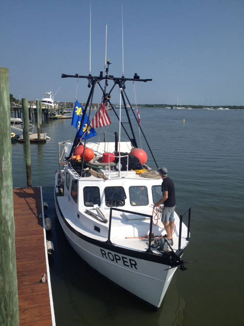 Roper prepares to leave its dock in St. Augustine for Cruise 2.