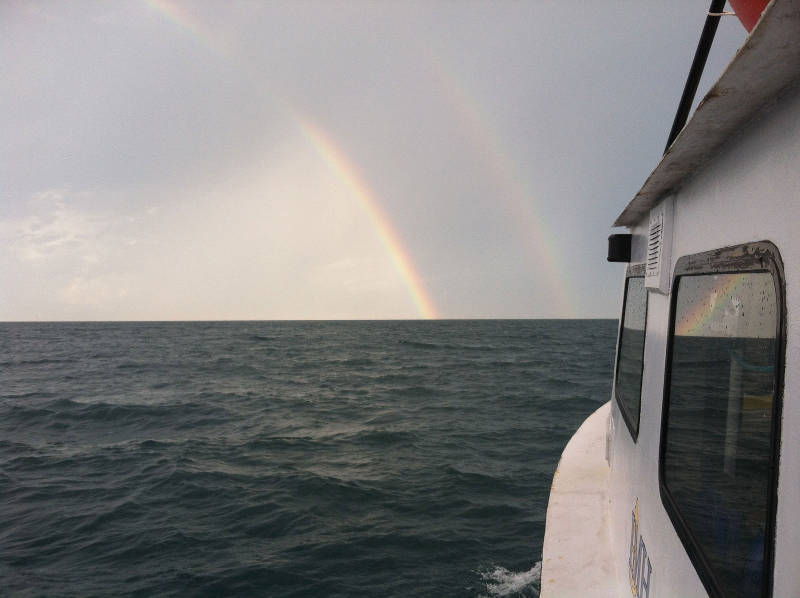 A double rainbow after the storm.