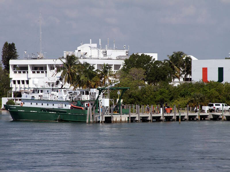 The Coral Ecosystem Connectivity 2014 Expedition prepares to set sail aboard the University of Miami Research Vessel F.G. Walton Smith