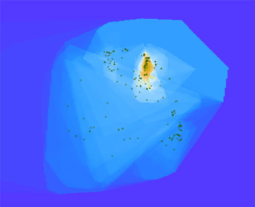 A cluster of bacterial sequences dominate this Arctic seawater sample.