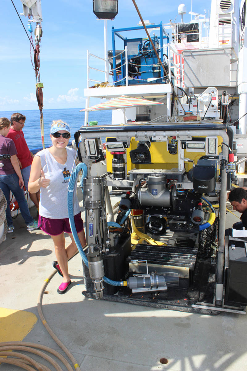 Heather with ROV