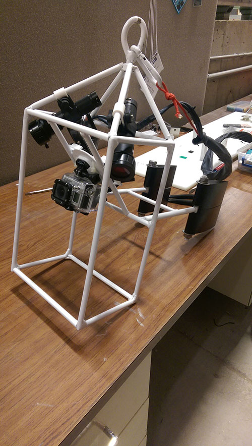 Final, assembled drop camera design.