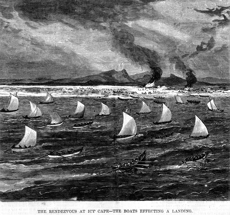 The Rendezvous At Icy Cape—The Boats Effecting a Landing.