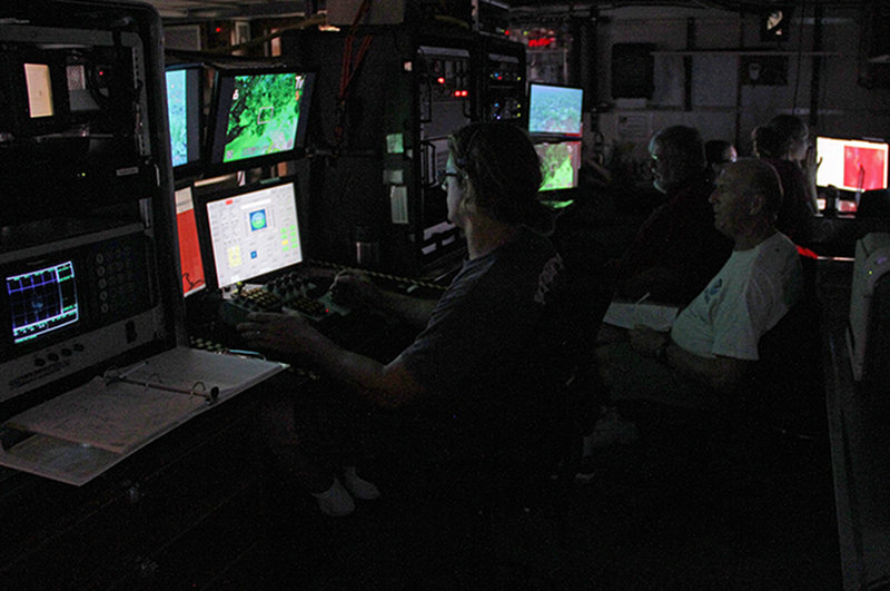 The remotely operated vehicle lab during a dive.