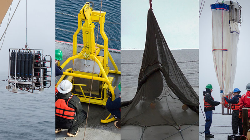 Besides the ROV, the other four significant instruments used to collect scientific data on this expedition are (in order) the CTD, box core, trawl, and multinet.