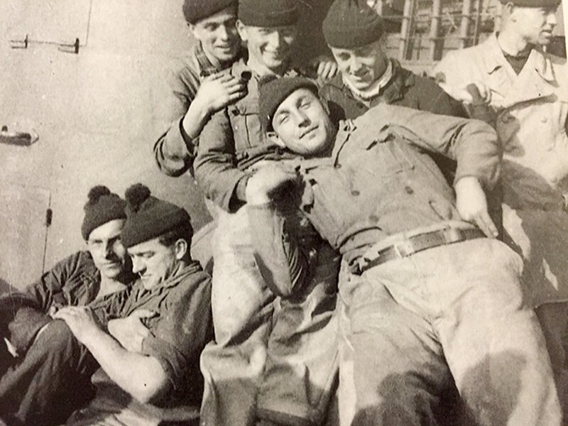 U-576 crew members. “They [the crew] are chipper in a rough kind of way, satisfied with their lot, and proud of their work.” Hunt in the Atlantic by H. Busch.