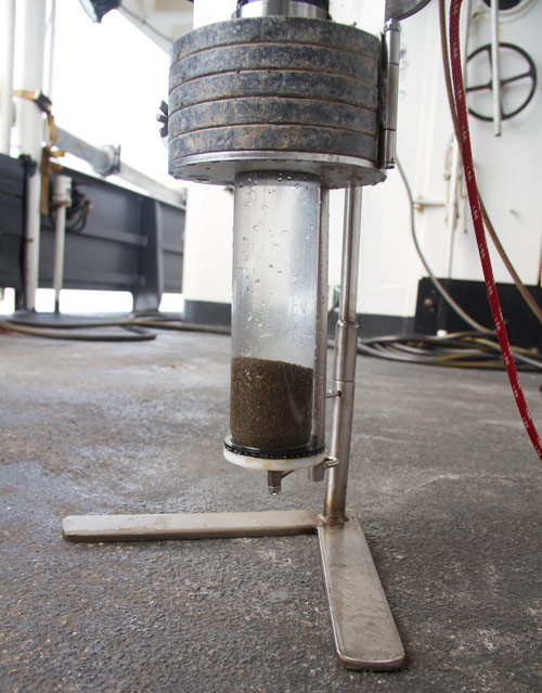 A monocore is an instrument used to collect a discrete sample of the bottom sediments.