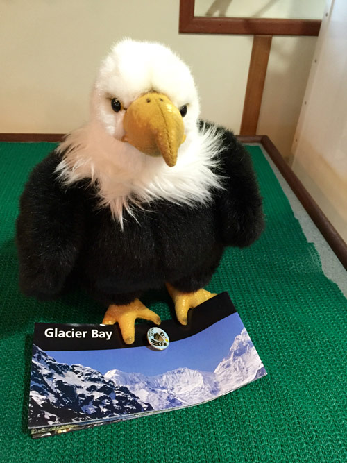 Qanuk prepares for the expedition by reading up on Glacier Bay.