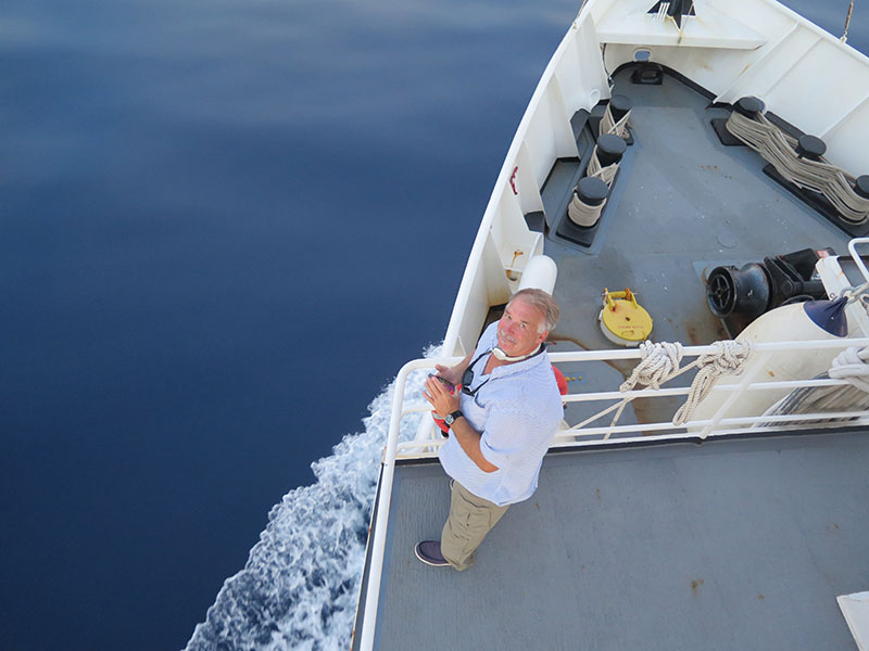 Ralf Meyer aboard NOAA Ship Nancy Foster.