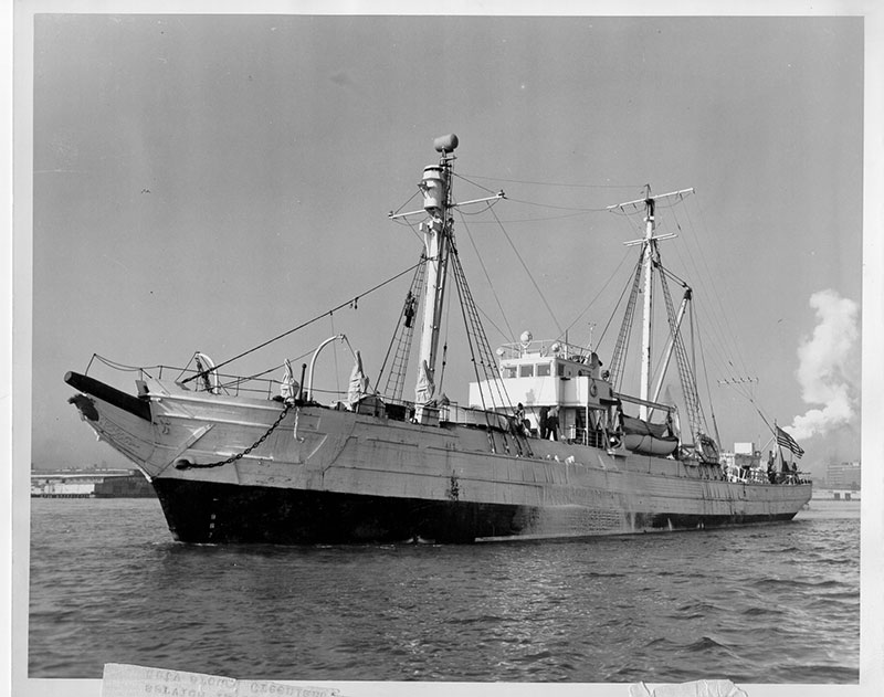 Appearing very different from her last Greenland visit in 1884, USS Bear (AG-29) returned in 1944 as part of the Coast Guard’s Greenland Patrol. 