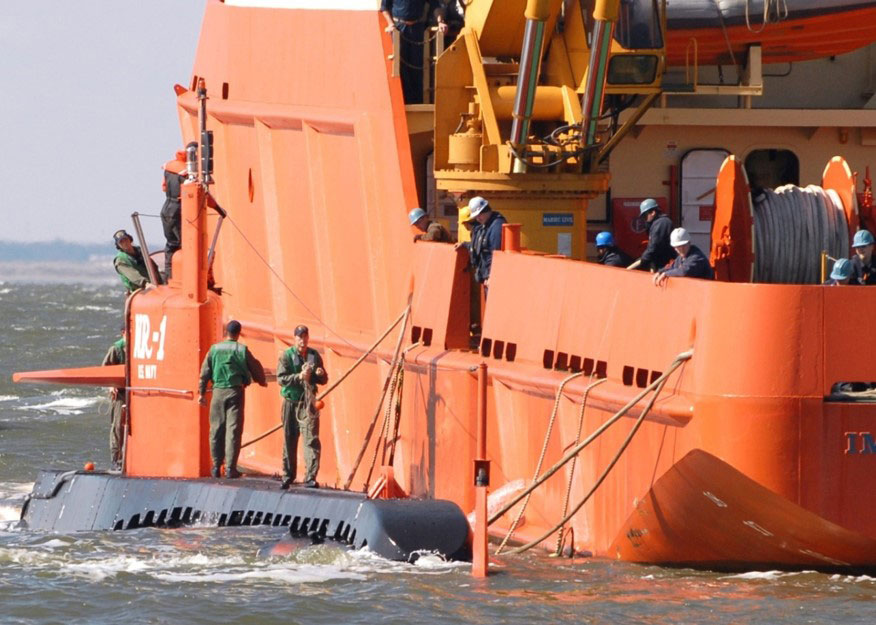 Photo of the Navy’s deep-sea diving submersible NR-1 prior to her decommissioning in 2009.