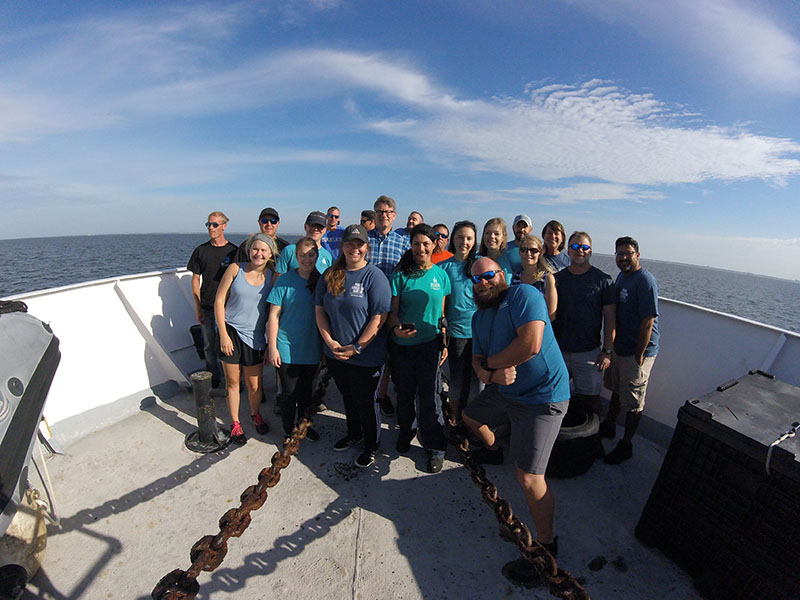 Scientific party and crew aboard R/V Point Sur.