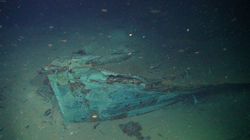 The stern of the shipwreck  at Site 15470 captured by ROV Odysseus.