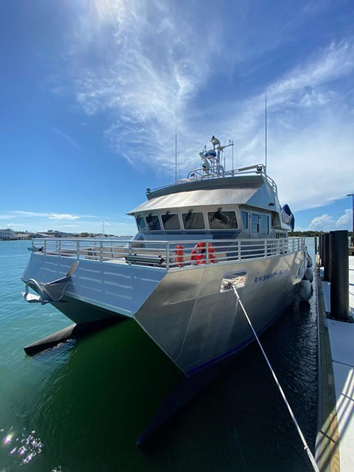 During the expedition, the team worked from Duke University’s Research Vessel Shearwater.