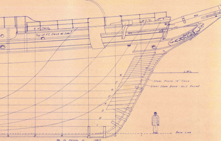 Bow section of U.S. Revenue Cutter Bear