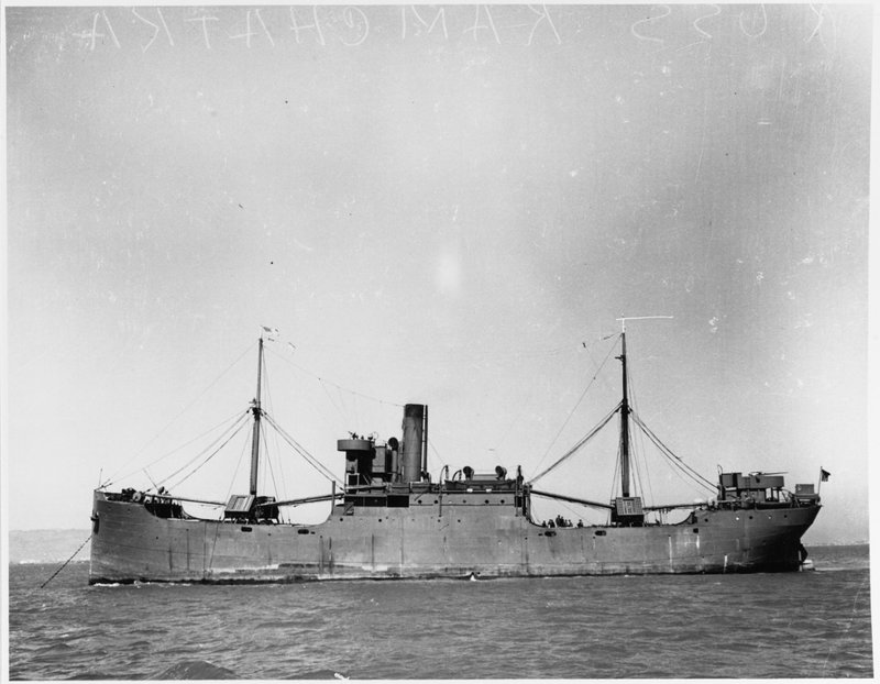 Photo of S.S. Kamchatka (built in 1919 originally as Lake Elrio) exhibiting a nearly identical hull design (Great Lakes Engineering Type, Design #1074 as contracted to the U.S. Shipping Board) to that of Norlindo (built in 1920 originally as Lake Glaucus then Volusia)