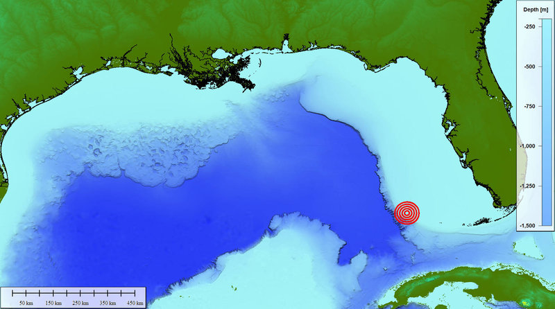 Map of the potential location of SS Norlindo.