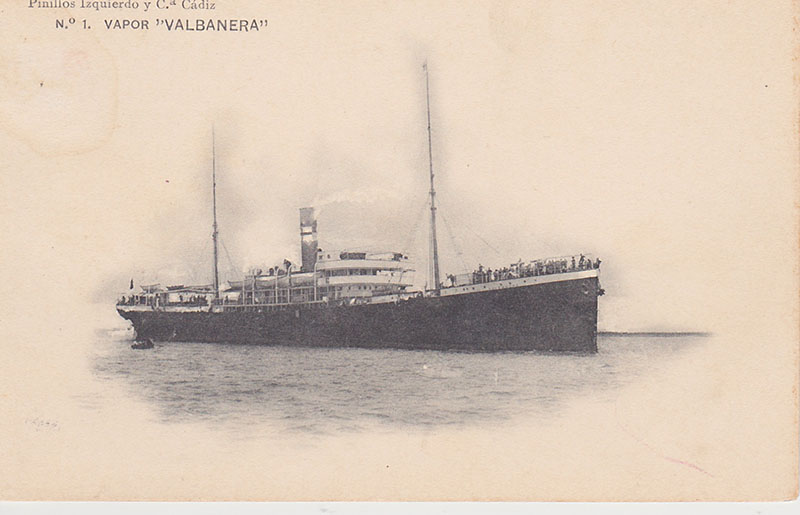 Steamship Valbanera postcard.