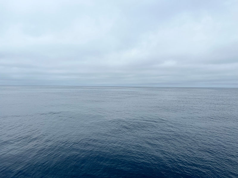 The Escanaba Trough: Exploring the Seafloor and Oceanic Footprints expedition team experienced dead calm seas on June 1, kind of eerie.