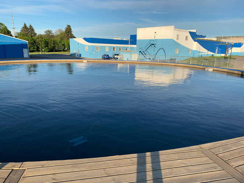 Preliminary tests with  Louisiana State University’s autonomous underwater vehicle Dory were carried out in the large water tank at Thunder Bay National Marine Sanctuary in preparation for field trials for the Machine Learning for Automated Detection of Shipwreck Sites from Large Area Robotic Surveys expedition.