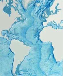 bathymetric map of atlantic ocean