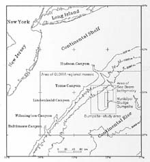 map of deep water sewage sludge dumpsite