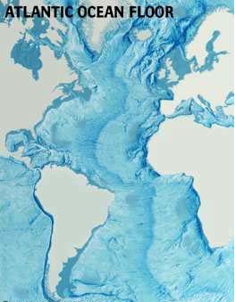 Bathymetry of Atlantic Ocean