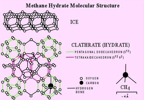 Structure of a Methyl Hydrate molecule