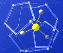 Schematic drawing of gas hydrate molecule.