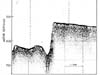 Sonar trace of wreckfish scarp