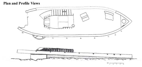 Plan and profile views of Monitor