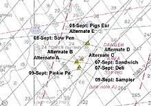 Detail map of Savannah Scarp Dive sites