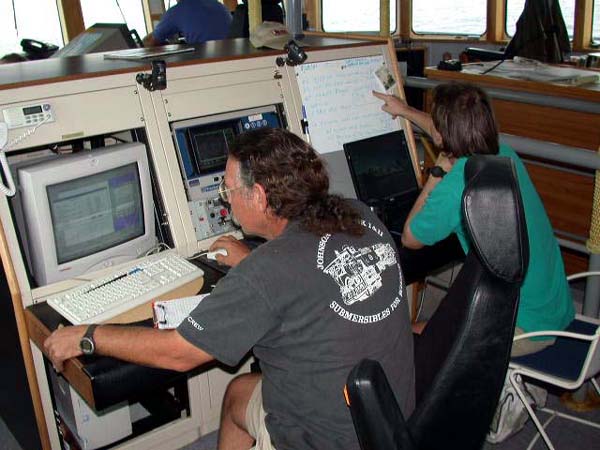 Tracking the submersible on the bridge