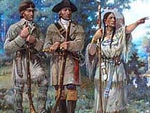 From the painting "Lewis and Clark at Three Forks" by Edgar S. Paxson